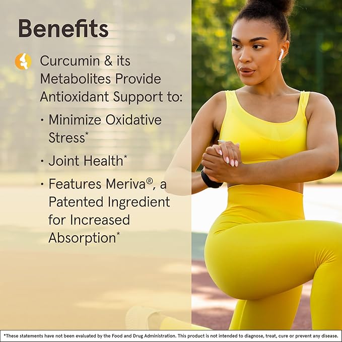 Jarrow Formulas Curcumin Phytosome 500 mg - Formulated with Meriva - Antioxidant Support Supplement - Joint Health &amp Support - 120 Veggie Capsules