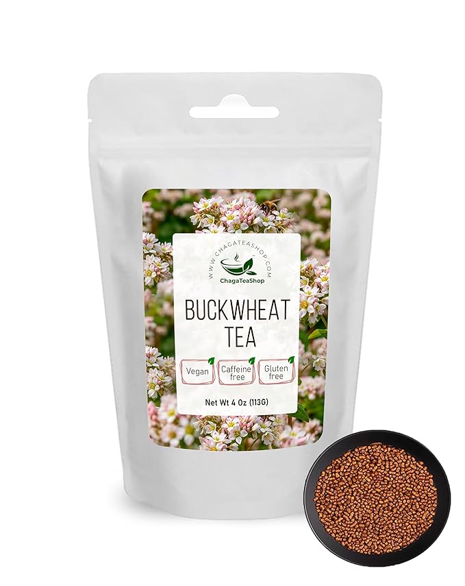 Tartary Buckwheat Tea Premium Grade Roasted Non-GMO Gluten-Free Vegan Caffeine-Free (NET WT 4 OZ (113 G)