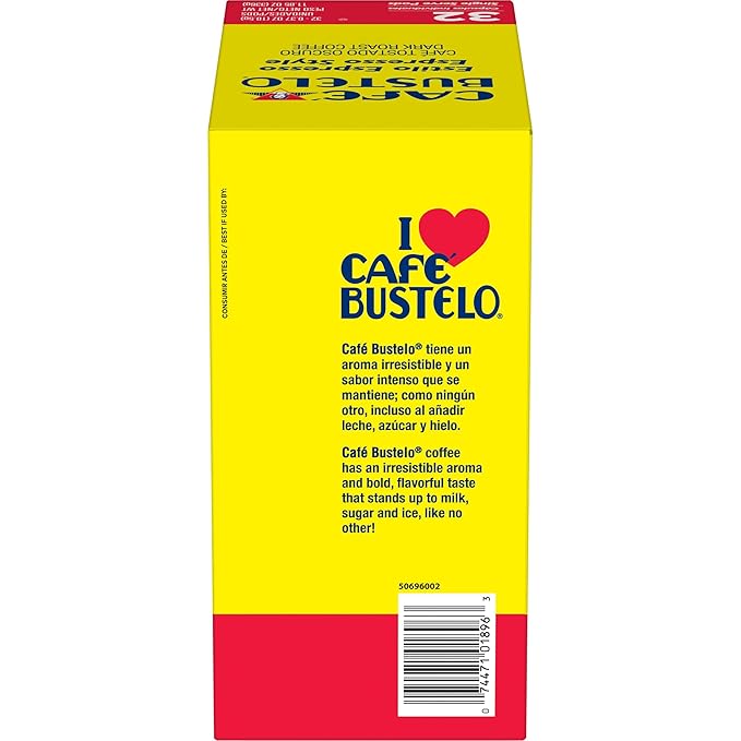 Café Bustelo Espresso Style Dark Roast Single Serve Coffee Pods 32 Count (Pack of 1)
