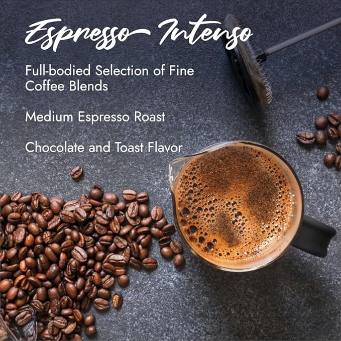 Caffè Borbone Whole Bean Coffee Blend Espresso Intenso Medium Roast Roasted and Freshly Packaged in Italy 2.2 Pound Bag (Pack of 2)