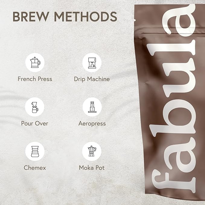 Fabula Low Acid Coffee USDA Organic Ground Coffee Medium Roast - Non GMO - No Molds - Mycotoxins Pesticides Free - Single Origin Coffee - 12 oz