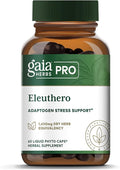 GAIA HERBS PRO Eleuthero - Adaptogen Supplement - Stress &amp Energy Support - 60 Vegan Liquid Phyto-Capsules (60 Servings)