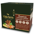 VIDA FARM 50 Turmeric Ginger Cinnamon Tea Bags 100% Natural Ginger Cinnamon Turmeric Tea Te De Curcuma Jengibre Herbal Tea Sugar Free Caffeine Free Gluten Free