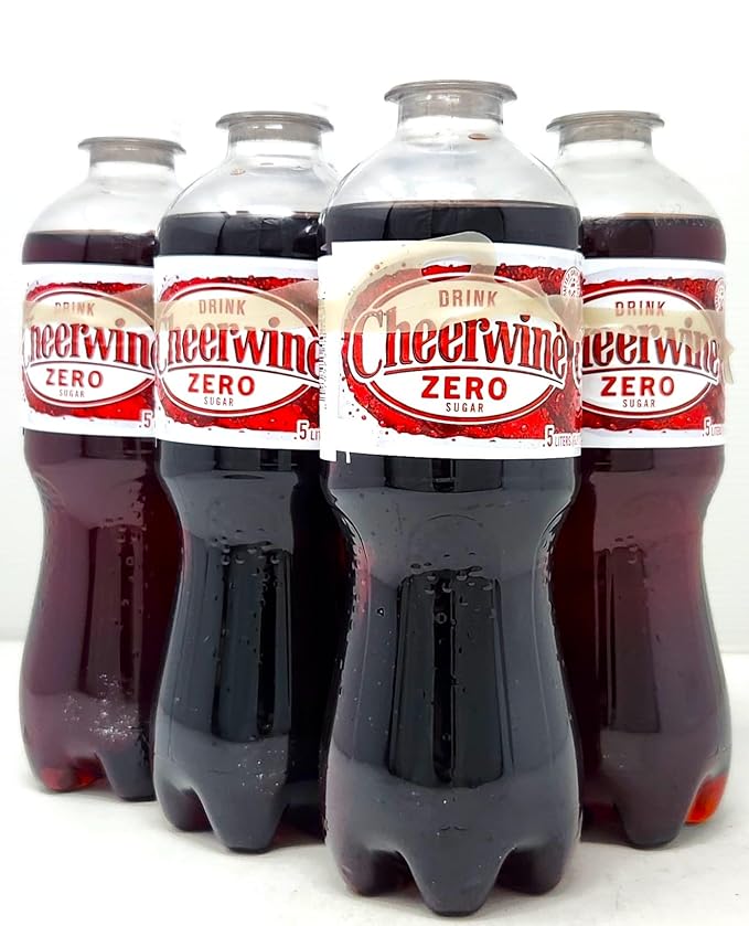 6 Pack of Zero Sugar Soda Pop Soft Drink Cheer Wine 16.9oz Bottles Plastic