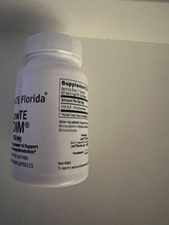 LowTE Florida DIM (150 mg) – Estrogen Balance &amp Hormone Support Supplement for Women Ages 60+ | Detox Cleanse | Anti-Inflammatory | Non-GMO | Gluten-Free | Soy-Free