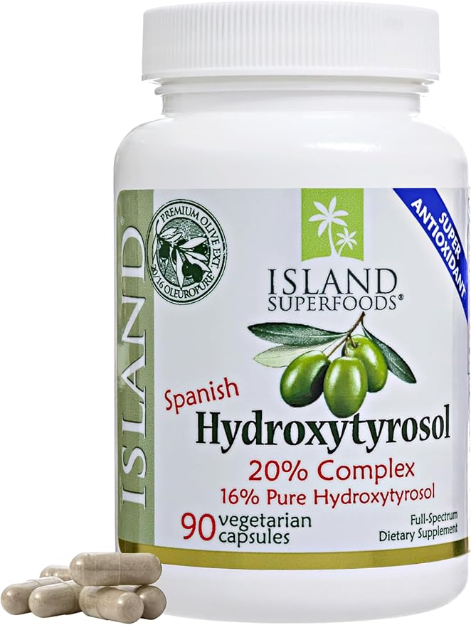 20% Hydroxytyrosol Complex™ Olive Fruit Extract - Super Strength 100% Grown &amp Extracted in Spain. 90 Capsules 100 mg from The Maker of Real European Olive Leaf Extract