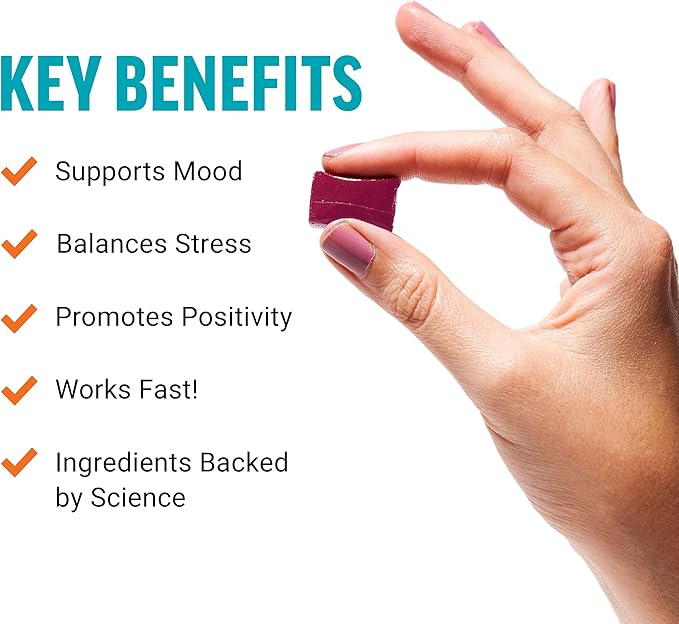 FORCE FACTOR Happy Mood Mood Support and Mood Balance Supplement to Support Happiness Positivity and Stress Made with Magnesium Saffron Zembrin Non-GMO Tropical Fruit Flavor 30 Soft Chews