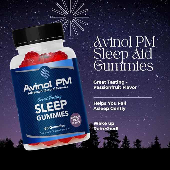 Sleep Gummies - Advanced Natural Formula with L Theanine Passionflower Chamomile and Lemon Balm - Made in The USA Passion Fruit Flavor 60ct