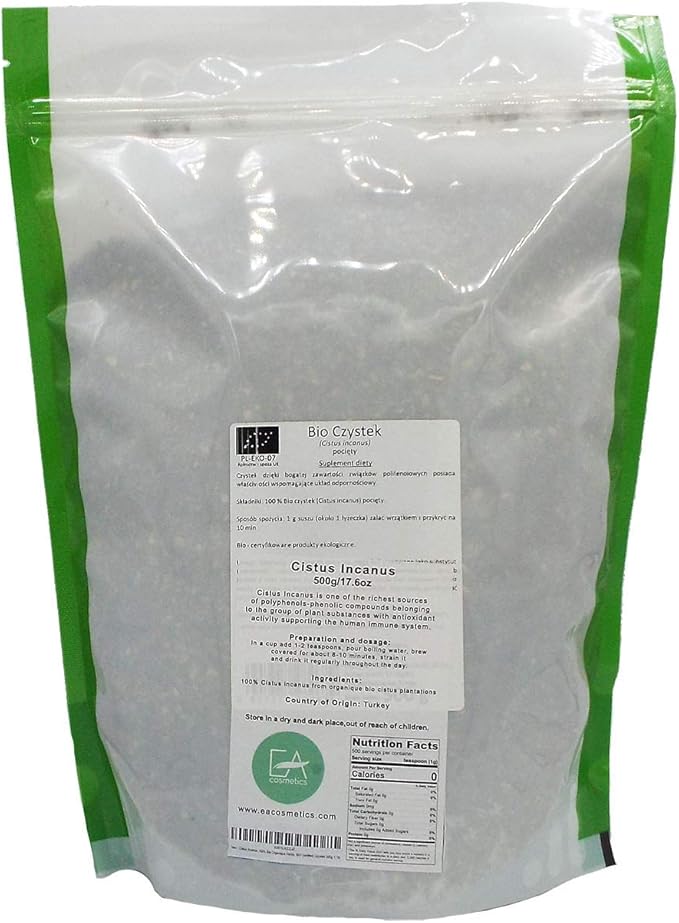 Organic Cistus Incanus - Rock Rose - Czystek 500g 1.1lb - Turkey - supports the body’s immune system