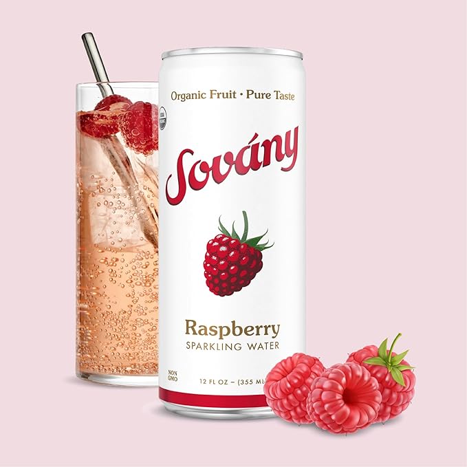 Sovány Flavored Sparkling Water Variety Pack Seltzer Water Drinks USDA Organic Made With Real Fruit Non-GMO Vegan No Added Sugar Low Calorie Tangerine Raspberry &amp Green Apple 12 fl oz