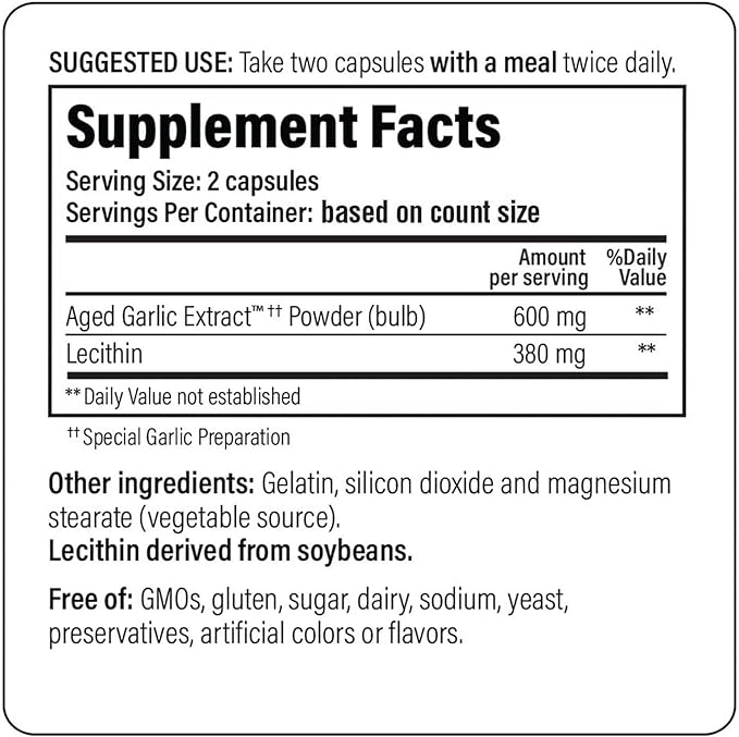 Kyolic Aged Garlic Extract Formula 104 Cholesterol Health* 300 Capsules