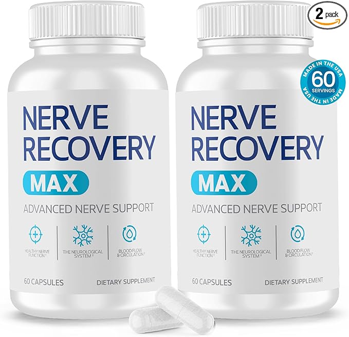 Non-GMO Advanced Nerve Support Supplement with Vitamin D3 and Alpha Lipoic Acid for Nerve Protection and Restoration - Made in The USA - 60-Day Supply 2 Bottles