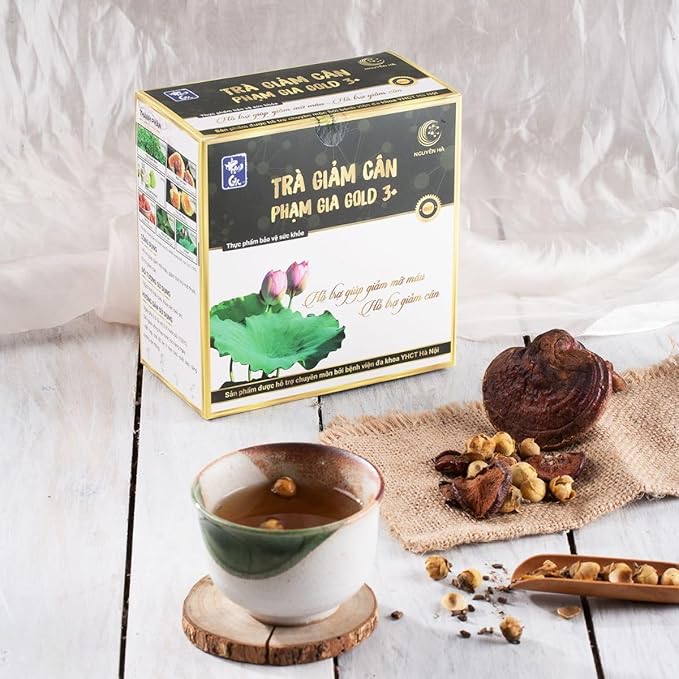 Generic Herbal Tea Bag Pham Gia GOLD 3+ - Pham Gia Gold 3 plus - Tra Giam Can Pham Gia - Healthy Tea Bag Pham Gia - 40 Bags/box