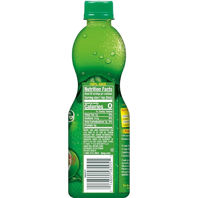 ReaLime 100% Lime Juice 15 fl oz bottle (Pack of 12) Made with Lime Juice from Concentrate Gluten-Free Sodium Free Perfect Mixer to add to Cocktails and Marinades