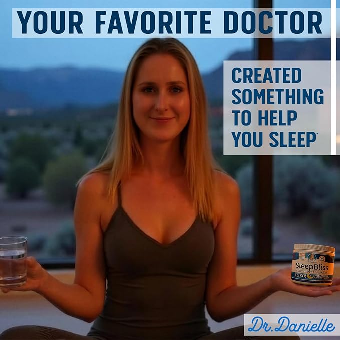 SleepBliss Nighttime Drink Mix – Melatonin Magnesium L-Theanine &amp Herbal Blend – Calming Nighttime Support Powder – Lavender &amp Chamomile – 30 Servings