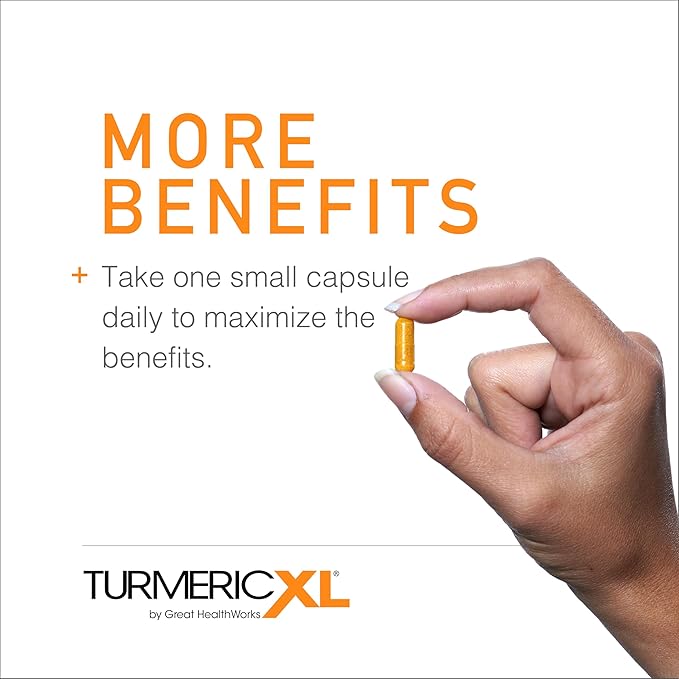 OmegaXL TurmericXL Natural Joint Support Supplement 250mg Turmeric Extract Delivers 45x More Curcumin - High Absorption Gluten-Free – 30 Veggie Capsules