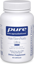 Pure Encapsulations Hair/Skin/Nails Ultra Advanced Beauty Supplement - Biotin &amp Collagen Supplement for Healthy Hair Strong Nails &amp Youthful Skin Support* - 60 Capsules