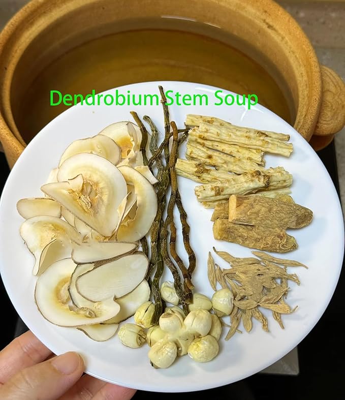 Dendrobium Stems（Tie Pi Shi Hu） Dried Dendrobium Officinale Stems -7.05oz/200g-Pure Natural Chinese Herbal Medicine -石斛条- Teas-Soup Ingredients (Dendrobium Stems) ﻿
