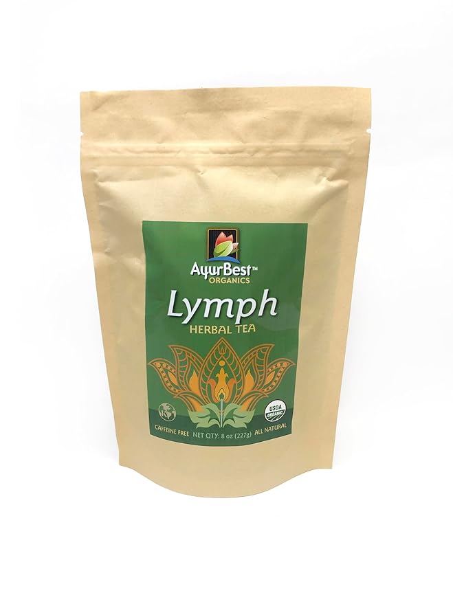 AyurBest Lymph Herbal Tea USDA Certified Organic Net Wt. 8 oz (227g) Loose Tea