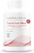 Theralogix TheraCran Max - Cranberry + D-Mannose Supplement for Men &amp Women - Urinary Tract Health Support - 90-Day Supply - NSF Certified - 180 Capsules