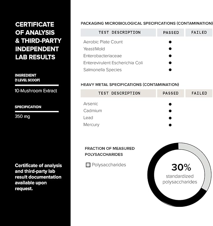 Mushroom Coffee – Functional Coffee with 10-Mushroom Full-Spectrum Blend – Real Arabica Instant Coffee – North American Grown Mushrooms – Third-Party Tested