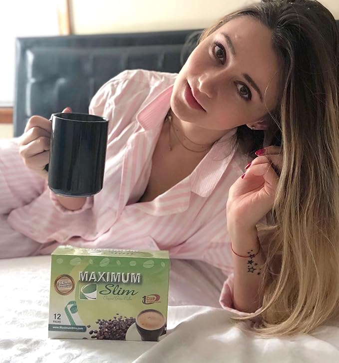Maximum Slim Original Green Coffee –Premium 4-in-1 Formula with Natural Herbal Extracts for Energy &amp Vitality. Creamy &amp Delicious for Maximum Satisfaction. No Messy Side Effects-Made in The US