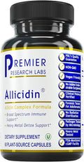 Premier Research Labs Allicidin - Garlic Allicin Supplement Garlic Supplements Garlic Pills Allicin Extract Garlic Extract Odorless Garlic Capsules Immune Support - 60 Vegetarian Capsules