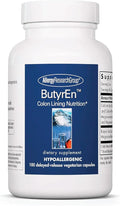 ARG ButyrEn Colon Lining Nutrition - Supports Gut and Colon Health - Digestive Support - Delivers 200 mg - Vegetarian &amp Hypoallergenic - 100 Servings - 100 Delayed-Release Capsules