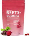 Beets+ Gummies - Premium Beet Root Powder Grape Seed Extract and Vitamin C - Supports Healthy Blood Pressure and Heart Health - Low Sugar Nitric Oxide and Circulation Supplement - 50 Gummies