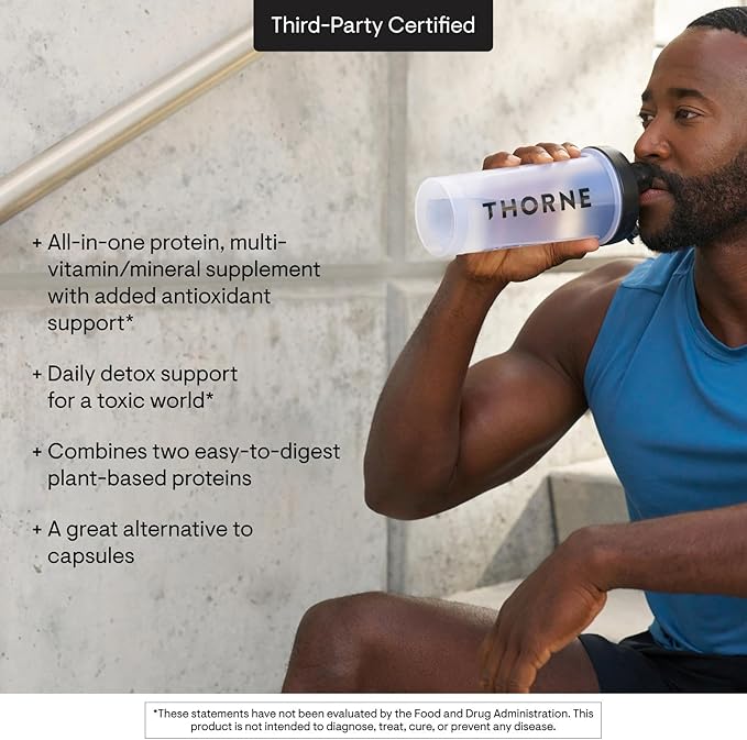 THORNE - MediClear-SGS - Rice and Pea Protein-Based Drink Powder with a Complete Multivitamin-Mineral Profile - Foundational Support - Eliminate Environmental &amp Dietary Toxins* - Chocolate - 38.2