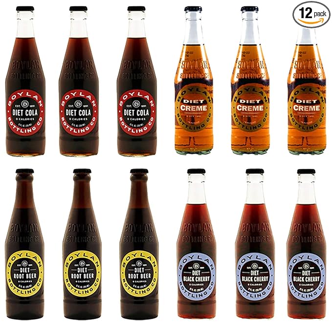 Boylan - Diet Soda Variety Pack - 12 oz (12 Glass Bottles)
