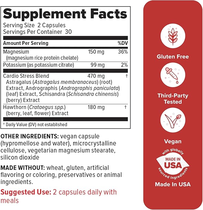 Redd Remedies 120/80 Care Heart Health and Natural Blood Pressure Support 60 Vegan Capsules