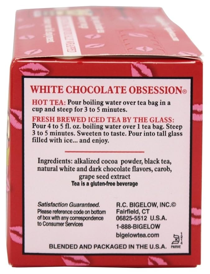 Bigelow White Chocolate ObsessionTea 16-Ounce Boxes (Pack of 6) 120 Tea Bags Total