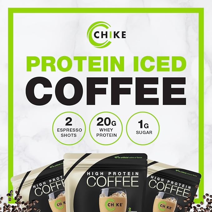 Chike Vanilla High Protein Iced Coffee 20 G Protein 2 Shots Espresso 1 G Sugar Keto Friendly and Gluten Free 14 Servings (15.8 Ounce)