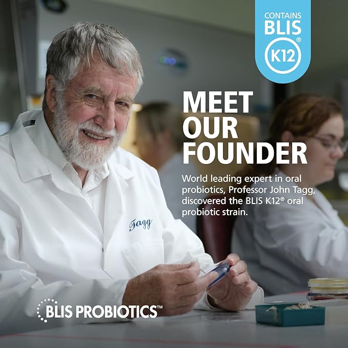 BLIS UltraBLIS Probiotic Lozenges - Immune Gut &amp Oral Health K12 Peppermint - 40 Count