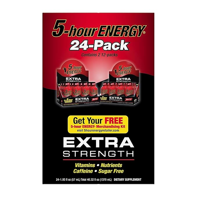 5-Hour Energy Extra Strength Beverage Black Berry 46.32 Fl Oz