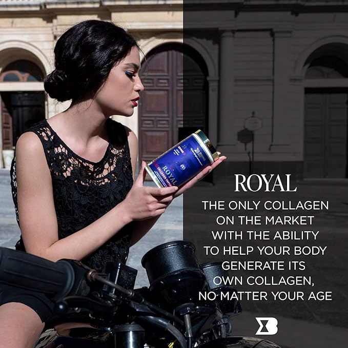 Royal Collagen Peptides Clinically proven Dietary Supplement Improves Skin &amp Cellulite European Sourced Improves the Look of Hair &amp Nails Blended with Vitamin C Bone &amp Joint Supplem