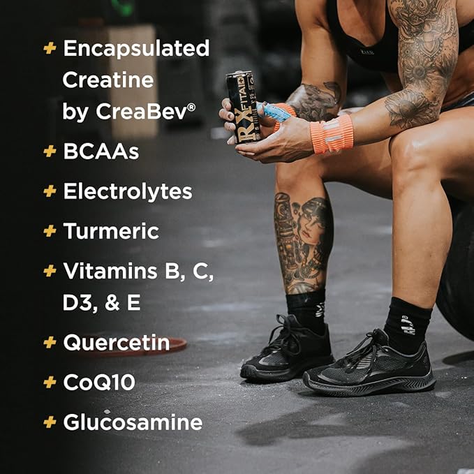 FITAID RX Recovery Blend Plus Creatine Contains BCAAs Glucosamine Turmeric B-Complex Electrolytes 12 Fl Oz (Pack of 12)