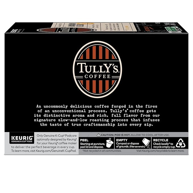 Tully's Coffee Hawaiian Blend Keurig Single-Serve K-Cup Pods Medium Roast 72 Count