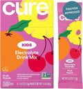 Cure Hydration - Kids Electrolyte Drink Mix | Plant-Based Pediatrician Formulated Rehydration | No Added Sugar FSA-HSA Non-GMO Gluten-Free No Artificial Flavors | Box of 6 Packets - Fruit Punch
