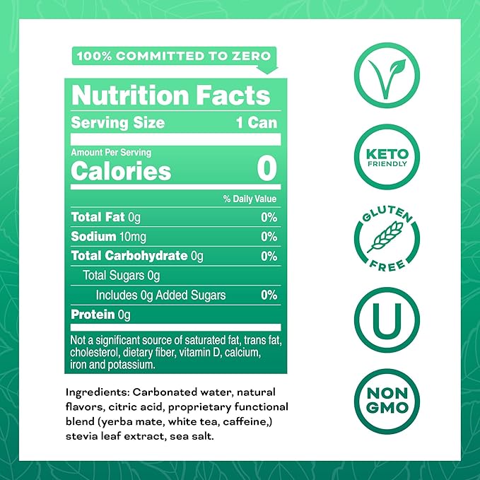 Yerbaé Energy Beverage - Variety Power Pack 0 Sugar 0 Calories 0 Carbs. Yerbae is Energized by Yerba Mate Plant-Based Healthy Alternative to Sugary Energy Drinks 16oz cans (12 Pack)