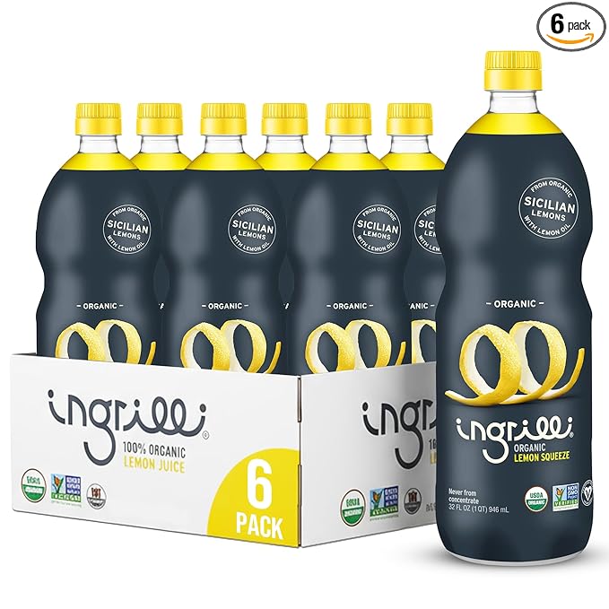 Ingrilli Organic Lemon Squeeze 32 Fl Oz Bottle (Pack of 6)