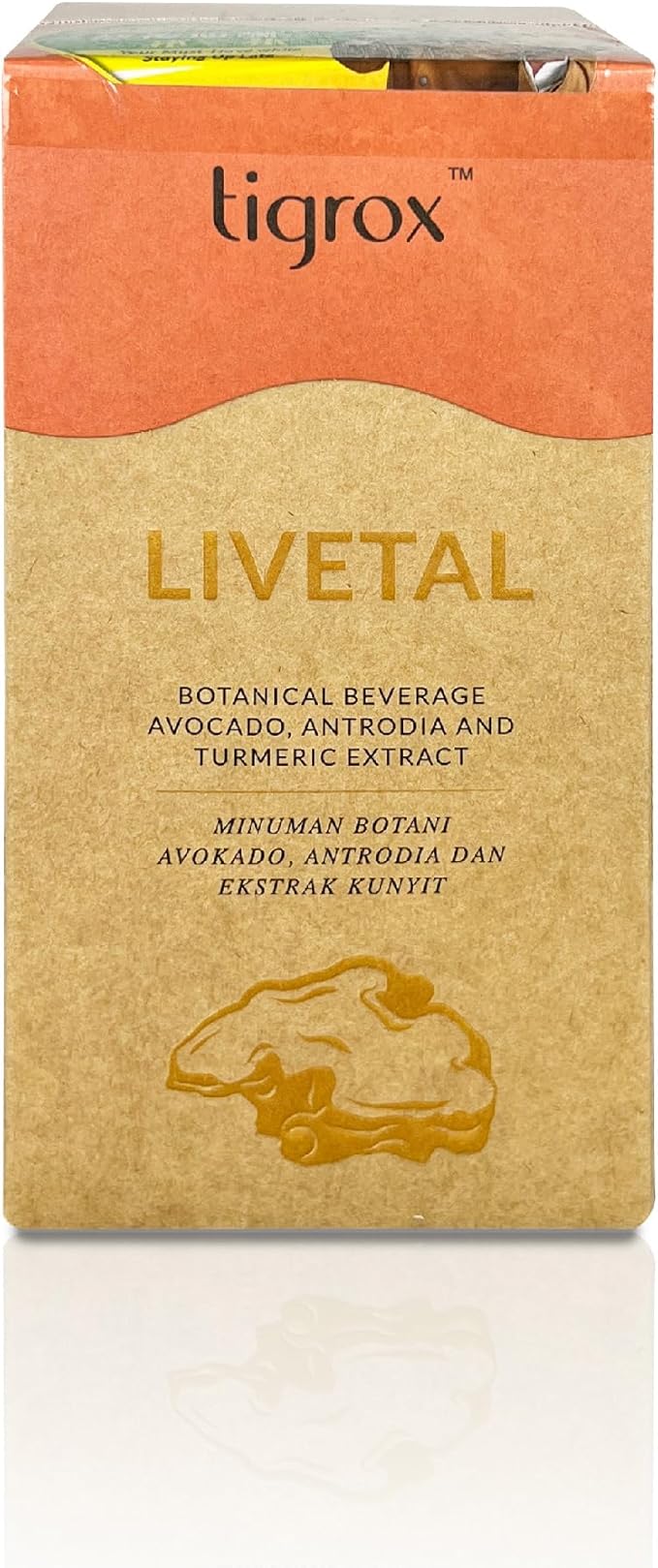 WELLOUS Tigrox Livetal with Avocado Turmeric Extract Plant-Based Wellness &amp Vitality Support 20 Sachets/Box (Pack of 4)
