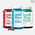 Goli Zero Sugar Trio- World's First 3-in-1 Pre Post Probiotic Apple Cider Vinegar with Vitamin B12 and Probiotics Ashwagandha &amp L-Theanine Vitamin D gummies. Vegan Gelatin &amp Gluten-Free