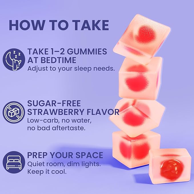 Melatonin Gummies 10mg 20mg with Magnesium for Adults | Drug Free | Sleep Aid | Sugar Free | L-Theanine Ashwagandha B6 B12 Lemon Balm &amp Chamomile Supports Deep Relaxation 60 Cts