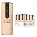 Pop &amp Bottle Oat Milk Lattes - Cold Brew With Adaptogens Maca Ashwagandha Mct Oil Oat Milk Organic Dairy Free Gluten Free Great As Iced Coffee Lightly Sweetened With Dates - Mocha 8 Fl