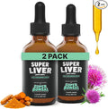 SUPERBONSAI Super Liver Support with Milk Thistle - All Natural Liver Cleanse Detox &amp Repair Aid - Doctor-Formulated Liver Supplement - Liquid Herbal Formula for Liver Health - 2 Month Supply (2 P