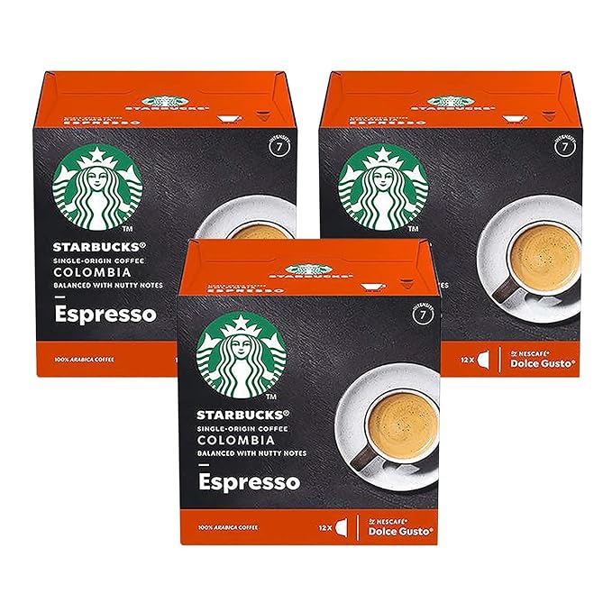Nescafe Dolce Gusto Starbucks Colombia Espresso x 3 Boxes (36 Capsules) 36 Drinks