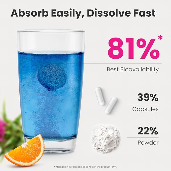 NoMoreDrinks Anti Alcohol Craving Supplement | Liver Detox &amp Combat Cravings | Energy Support Alcohol Replacement Drink | Organic Milk Thistle Supplement &amp Dandelion Root &amp 5HTP | (80) Ene