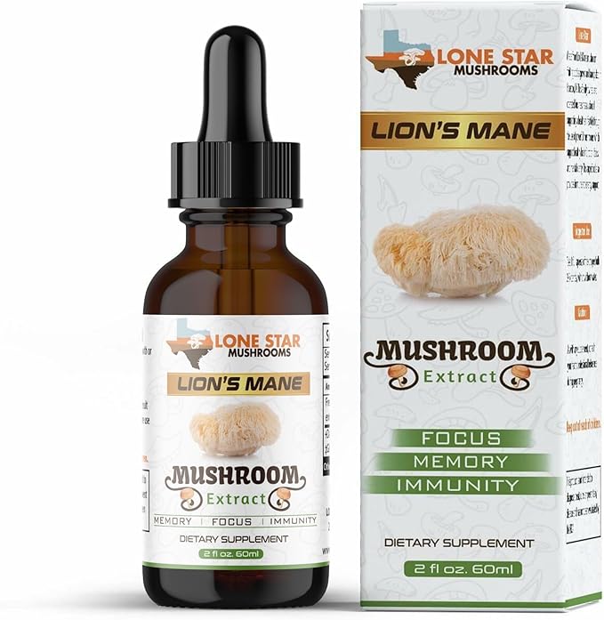 Lions Mane Dual Liquid Extract/Tincture | Organic Fruiting Bodies only | Grown in USA | Highly Concentrated | Memory Focus Immunity | No Grain/Filler